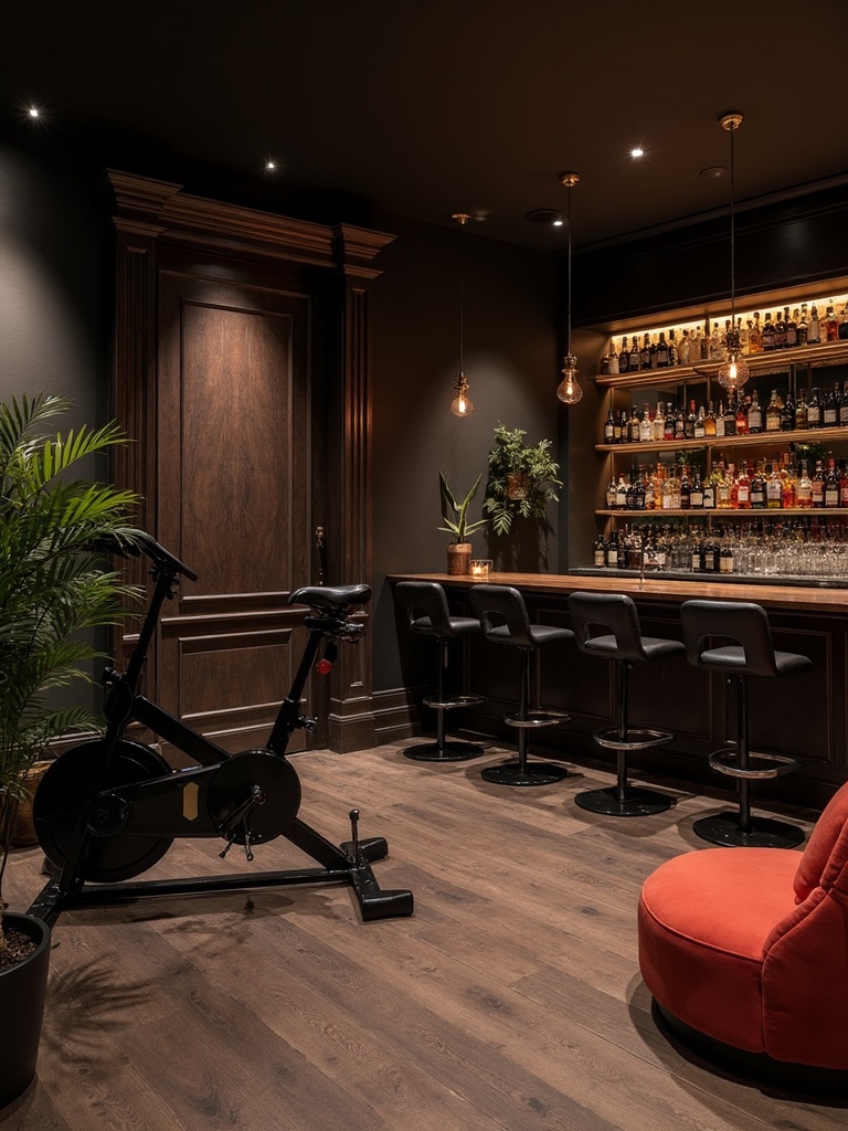 Bar Lounge Home Gym - Bar Lounge Home Gym interior design inspiration