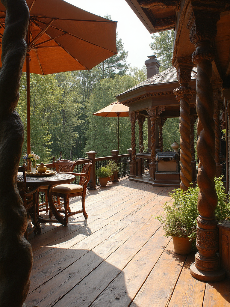 Baroque Deck featuring ornate grandeur, rich textures, dramatic opulence - interior design ideas and inspiration