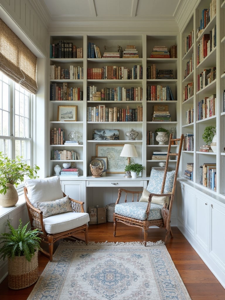 Beach House Library - Beach House Library interior design inspiration