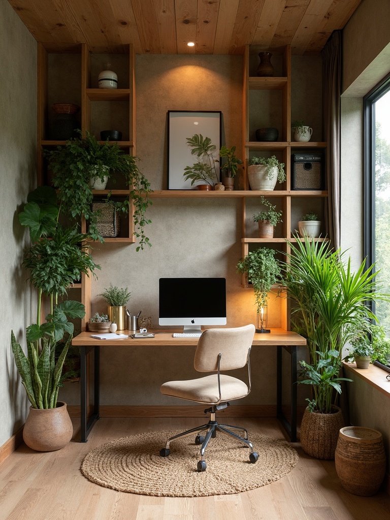 Biophilic Home Office design - Biophilic Home Office interior design ideas