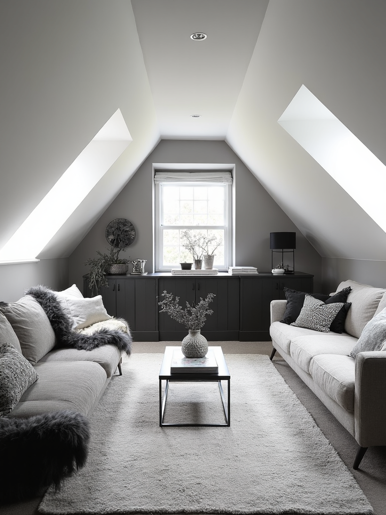 Black And White Attic - Black and White Attic interior design inspiration