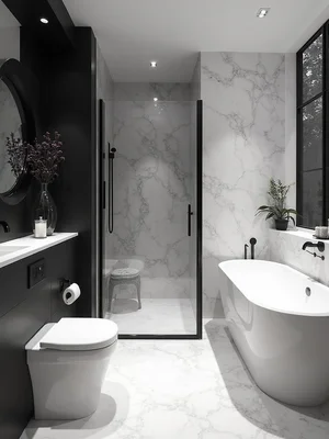 Black And White Bathroom Design