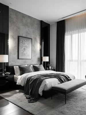 Black And White Bedroom Design