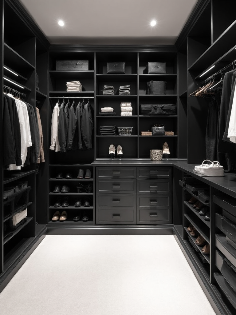 Black And White Closet - Black and White Closet interior design inspiration