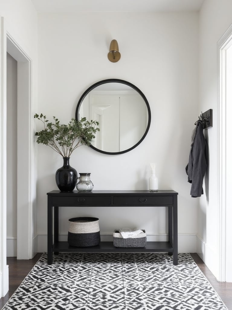 Black and White Entryway design