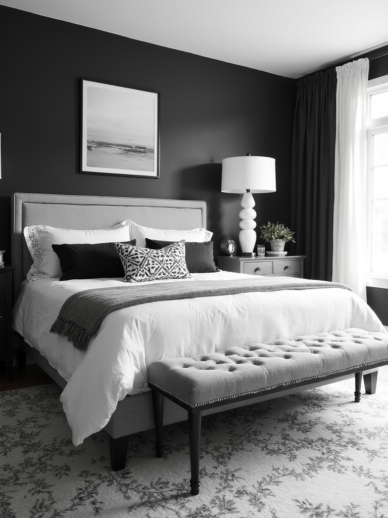 Black And White Guest Bedroom - Black and White Guest Bedroom interior design inspiration