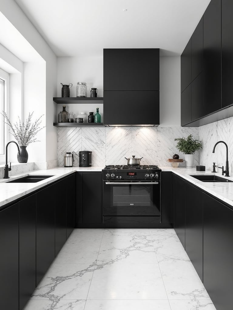 Black and White Kitchen design