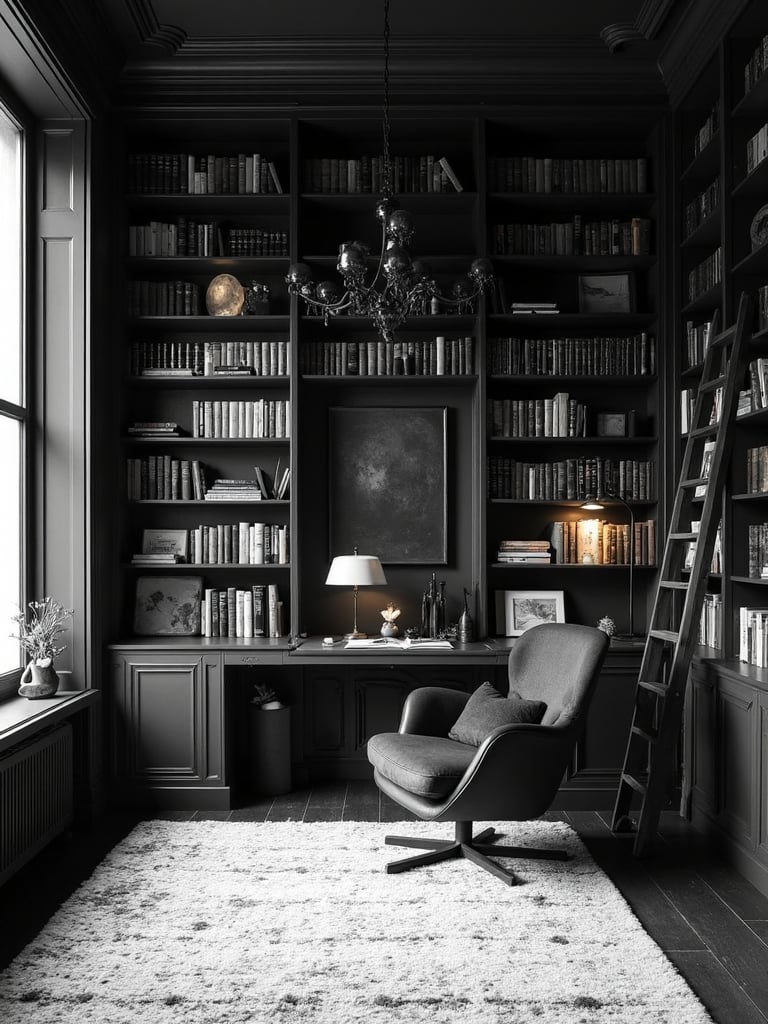 Black and White Library design