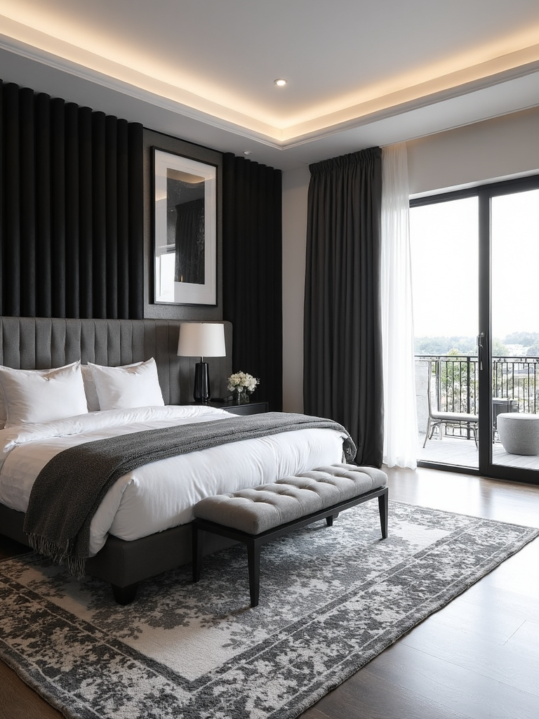 Black And White Master Suite - Black And White Master Suite interior design inspiration