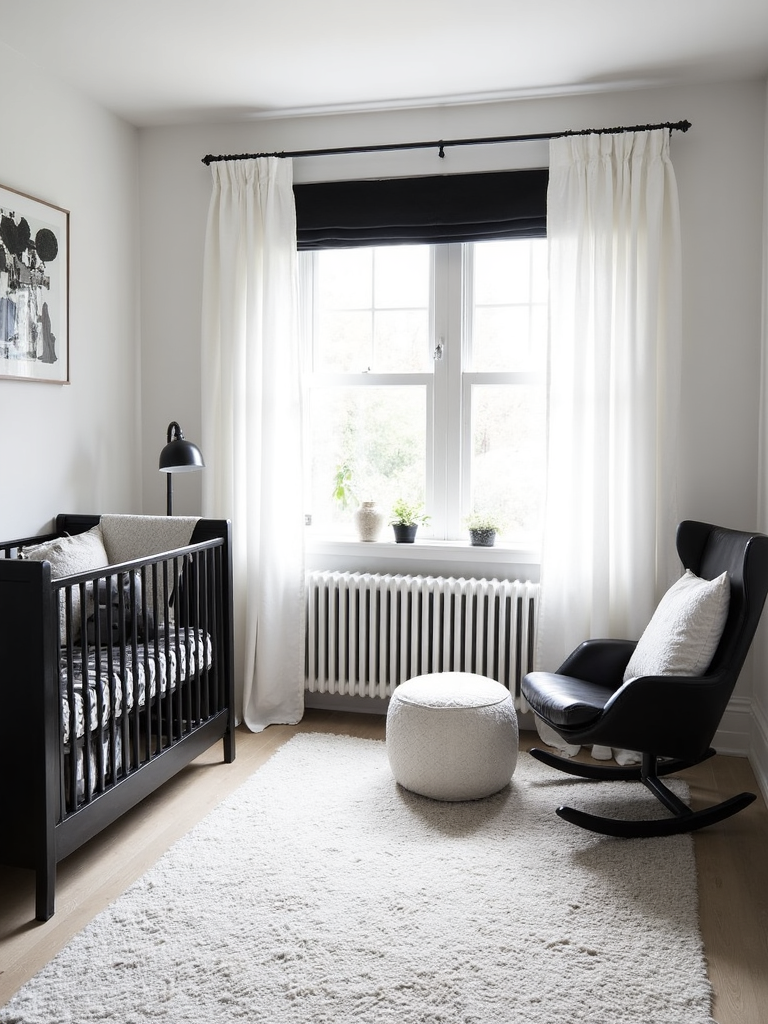Black And White Nursery - Black and White Nursery interior design inspiration