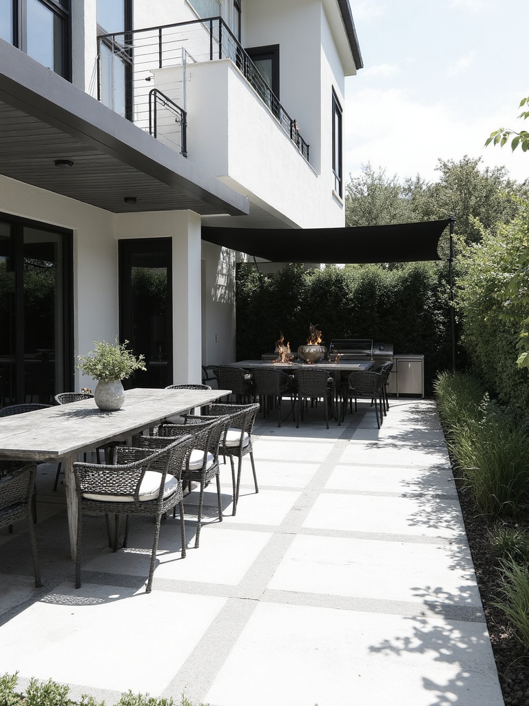 Black And White Outdoor Patio - Black and White Outdoor Patio interior design inspiration