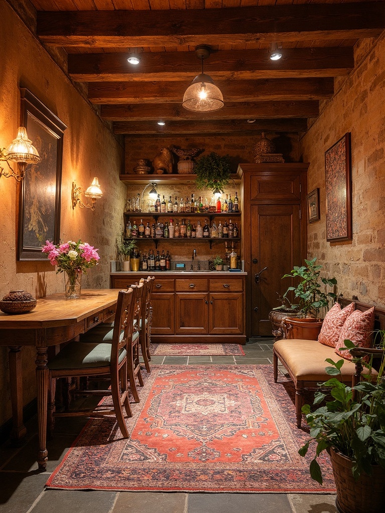 Bohemian Basement - Bohemian Basement interior design inspiration