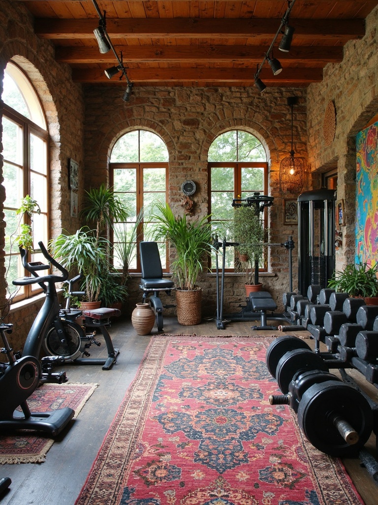 Bohemian Home Gym - Bohemian Home Gym interior design inspiration