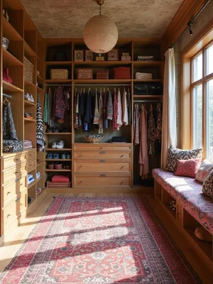 Bohemian Walk-in Closet Design