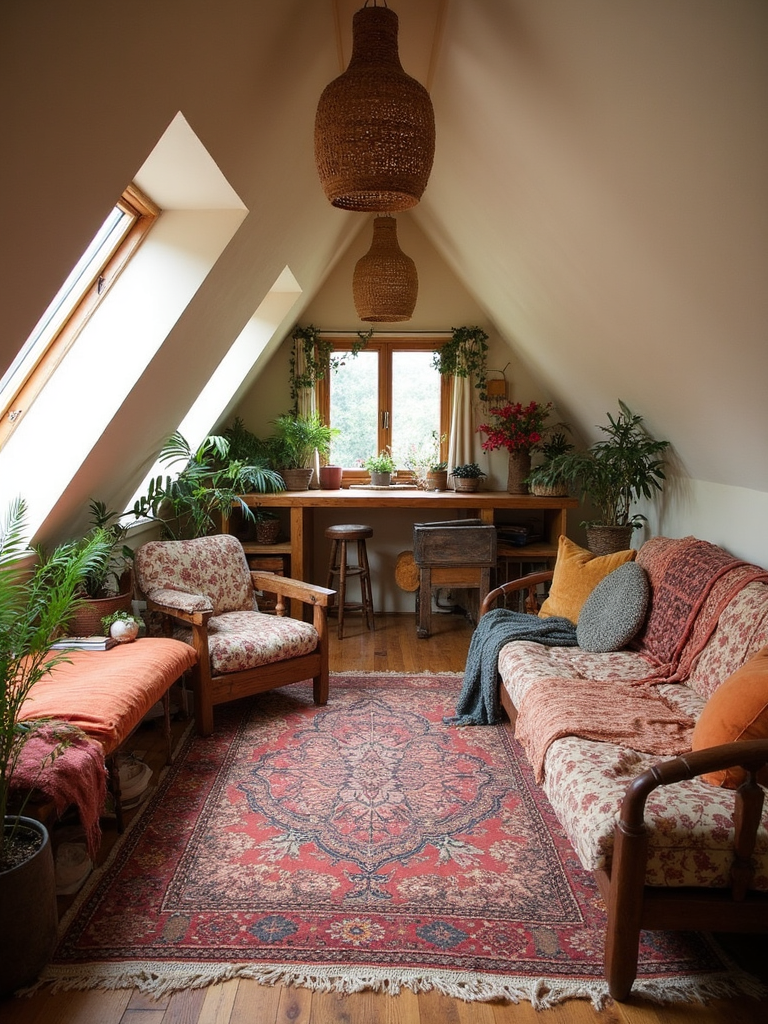 Boho Chic Attic design - Boho Chic Attic interior design ideas