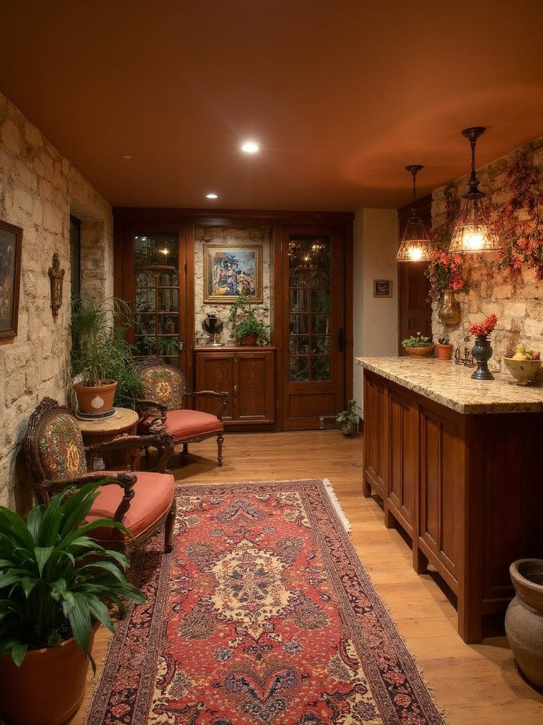 Boho Chic Basement design - Boho Chic Basement interior design ideas