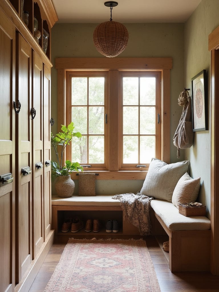 Boho Chic Mudroom design - Boho Chic Mudroom interior design ideas