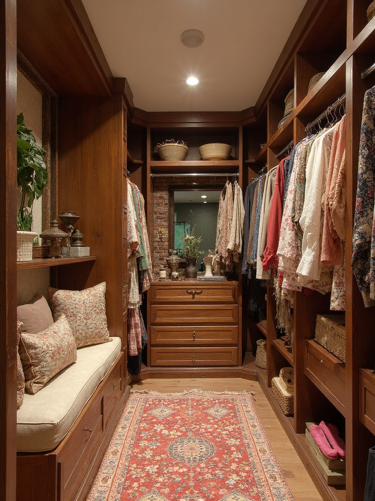 Boho Chic Walk-in Closet design - Boho Chic Walk-in Closet interior design ideas