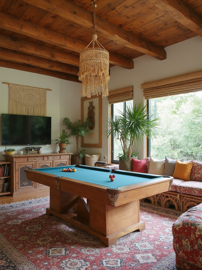 Boho Game Room - Boho Game Room interior design inspiration