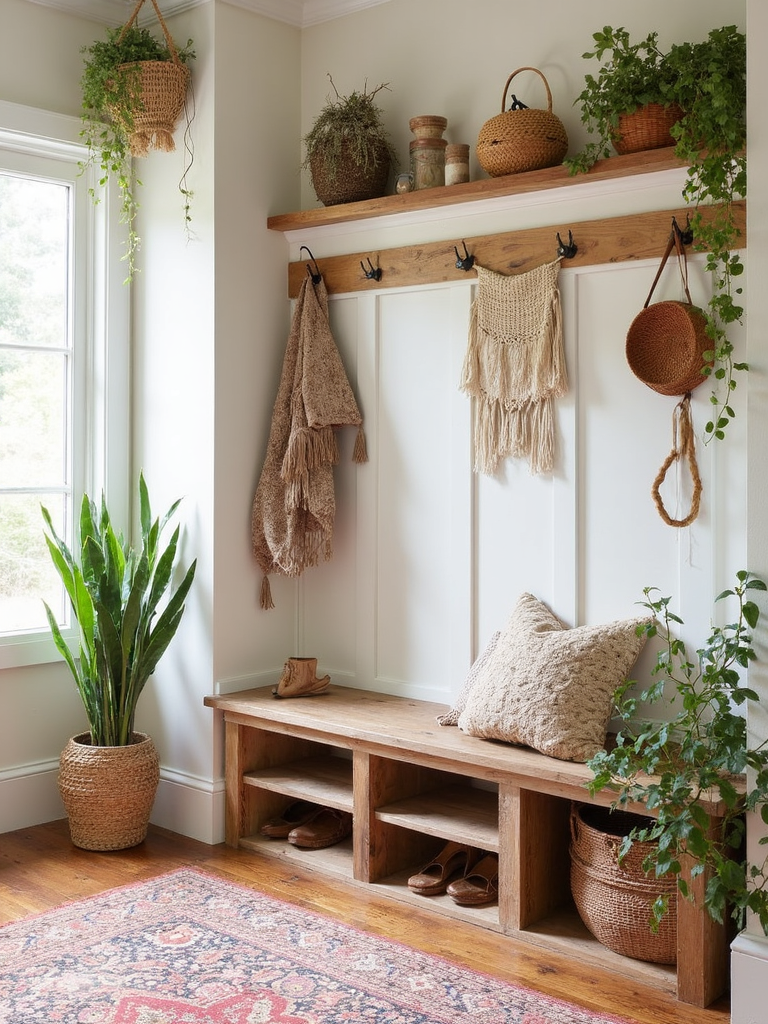 Boho Mudroom - Boho Mudroom interior design inspiration
