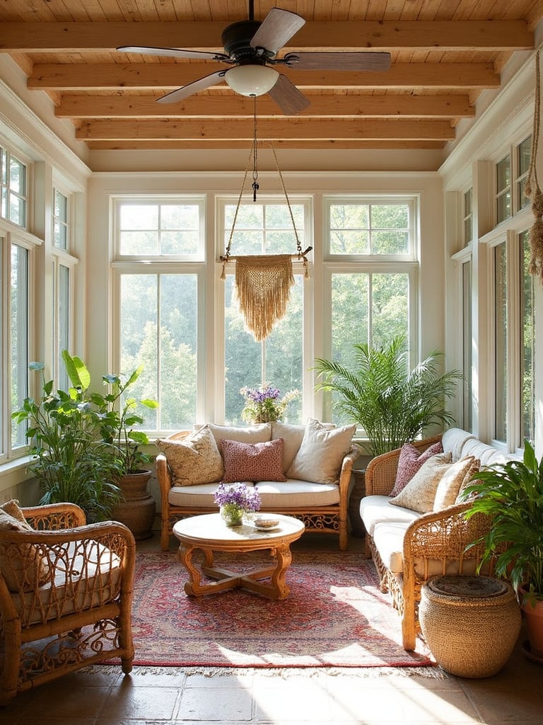 Boho Sunroom - Boho Sunroom interior design inspiration