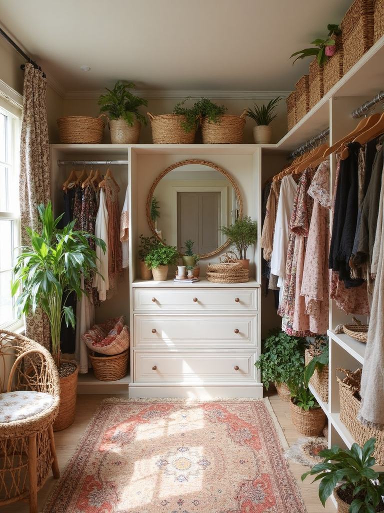 Boho Walk-in Closet featuring eclectic, free-spirited, layered - interior design ideas and inspiration