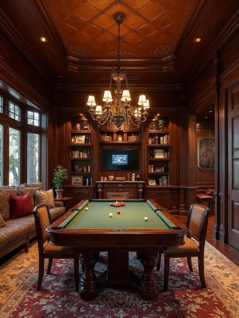 British Colonial Game Room - British Colonial Game Room interior design inspiration