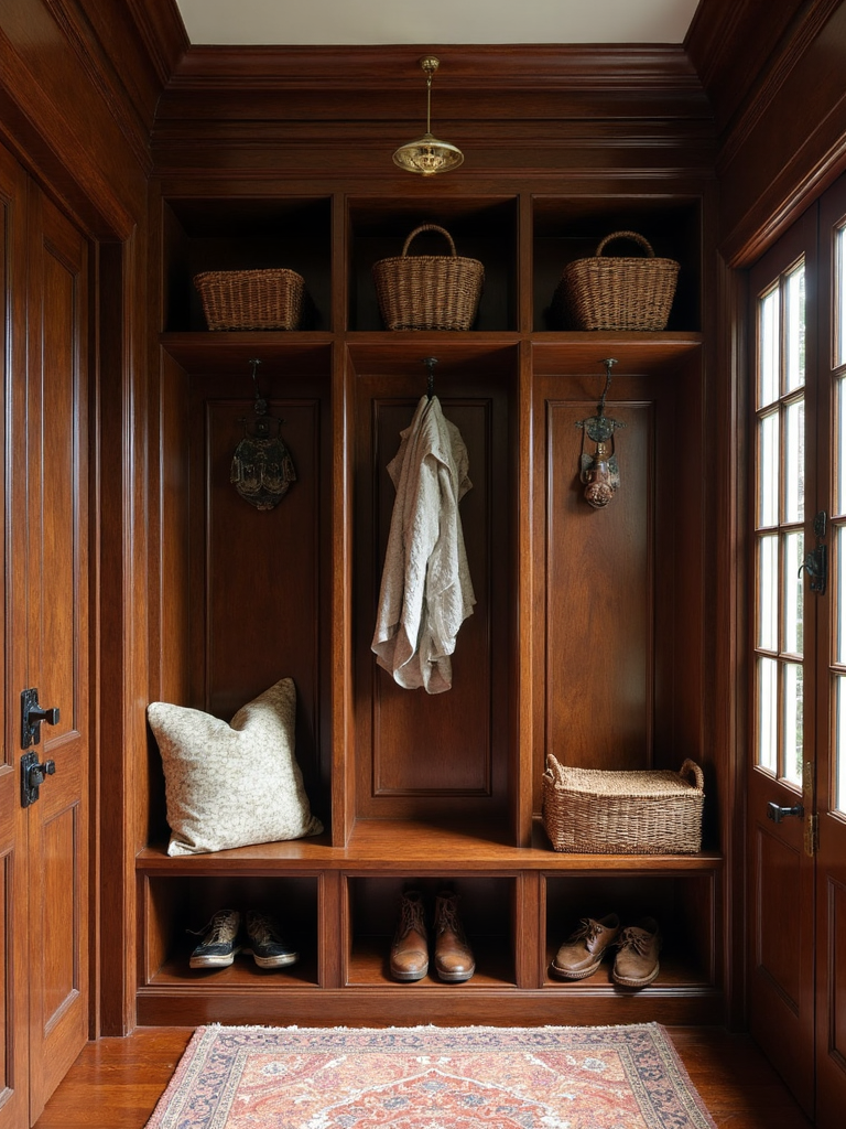 British Colonial Mudroom - British Colonial Mudroom interior design inspiration