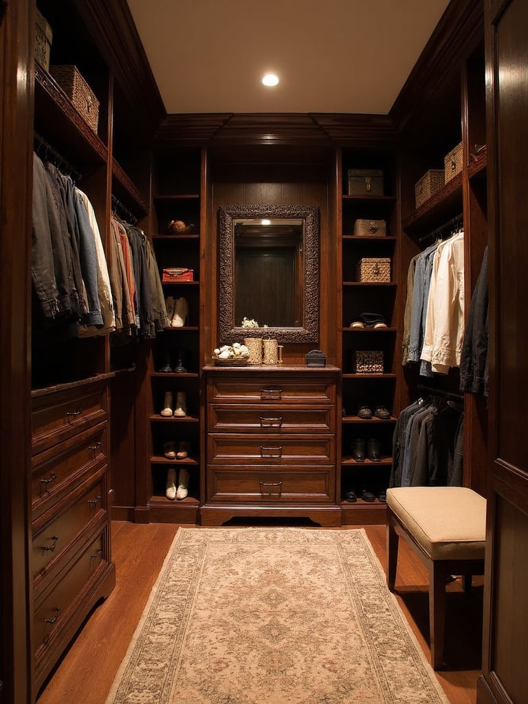British Colonial Walk-in Closet - British Colonial Walk-in Closet interior design inspiration