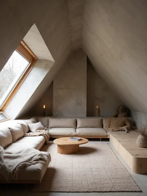 Brutalist Attic Design