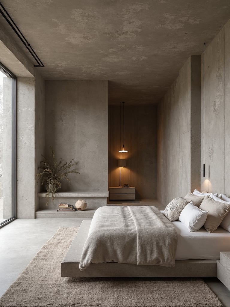Brutalist Master Bedroom - Brutalist Master Bedroom interior design inspiration