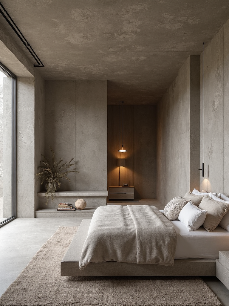 Brutalist Master Bedroom - Brutalist Master Bedroom interior design inspiration