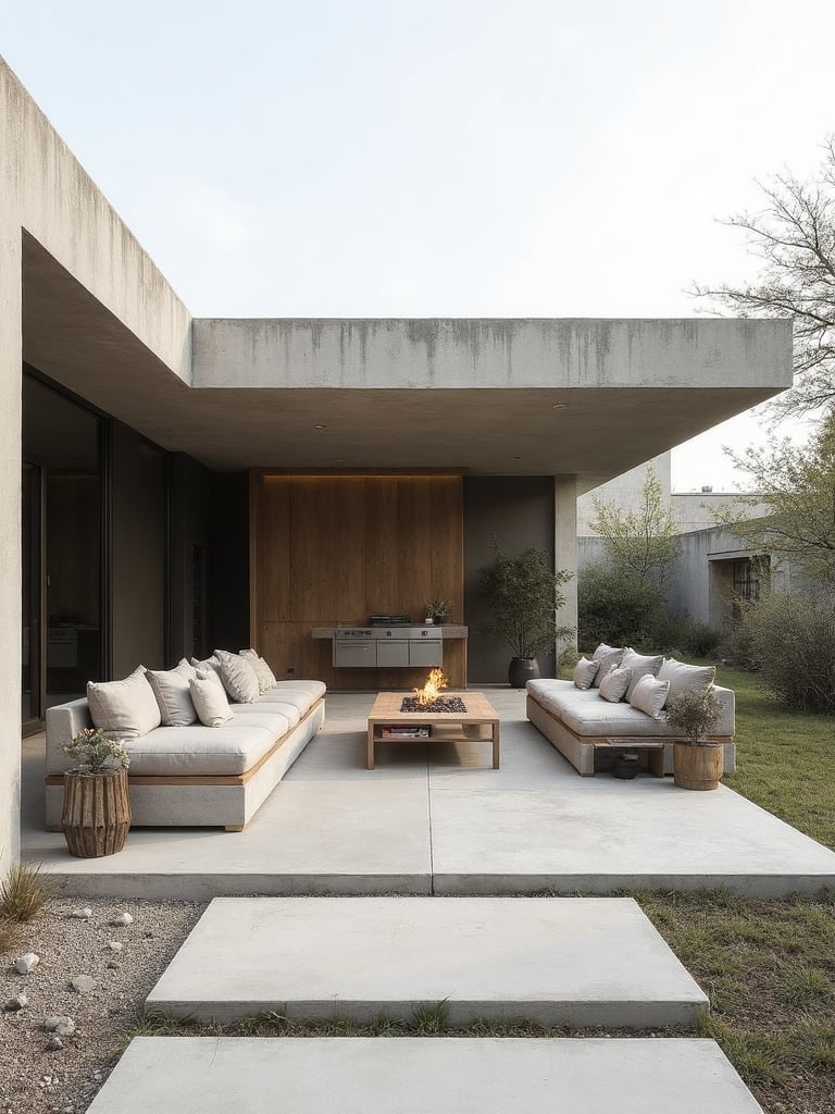 Brutalist Outdoor Patio - Brutalist Outdoor Patio interior design inspiration