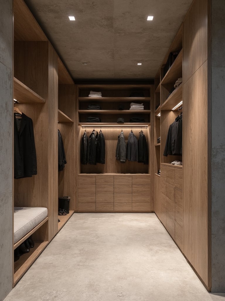 Brutalist Walk In Closet - Brutalist Walk In Closet interior design inspiration
