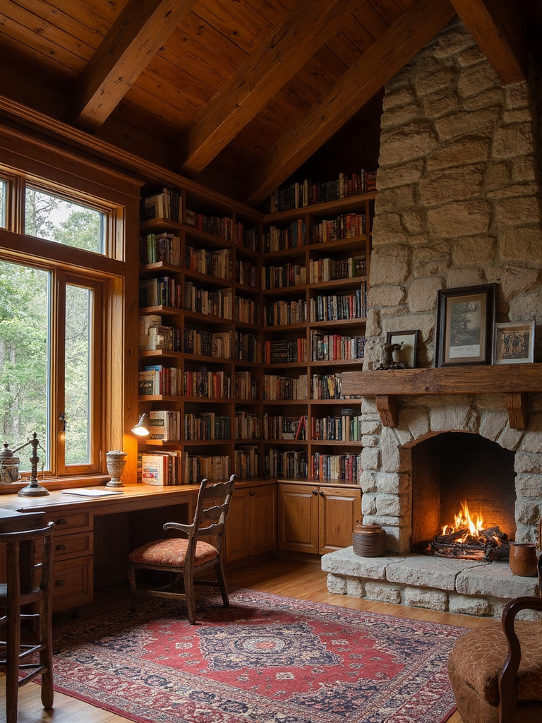 Cabin Library - Cabin Library interior design inspiration