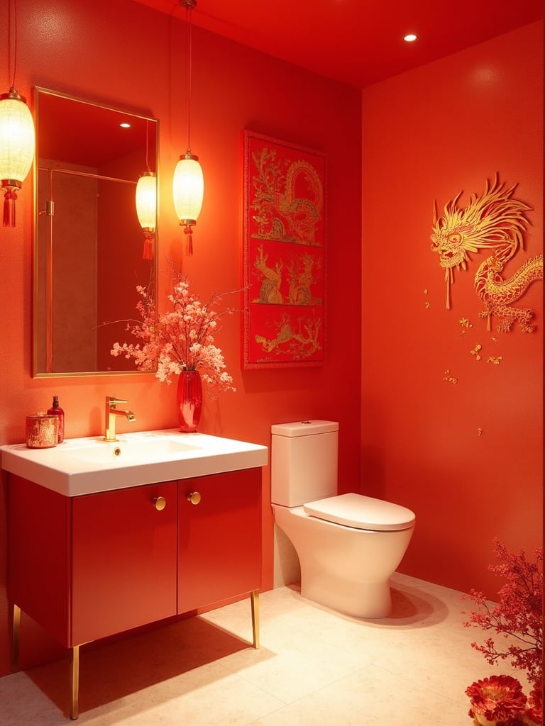 Chinese New Year Bathroom - Chinese New Year Bathroom interior design inspiration