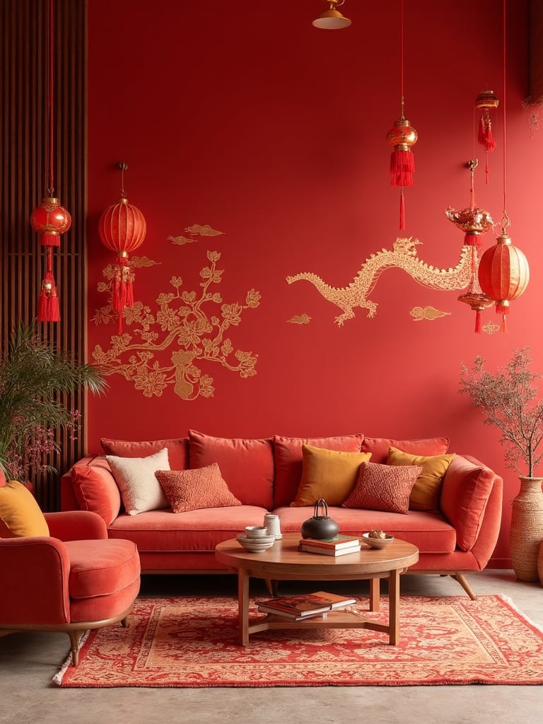 Chinese New Year Living Room - Chinese New Year Living Room interior design inspiration