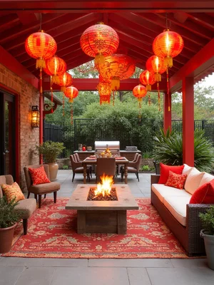 Chinese New Year Outdoor Patio Design