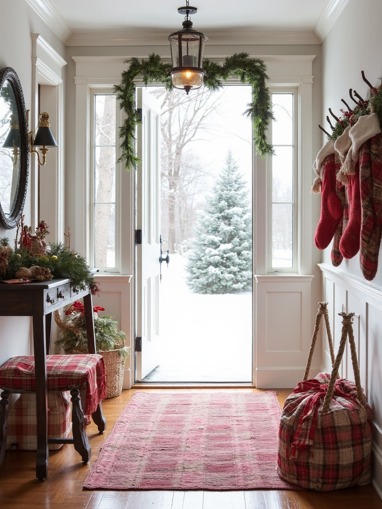 Christmas Entryway - Christmas Entryway interior design inspiration