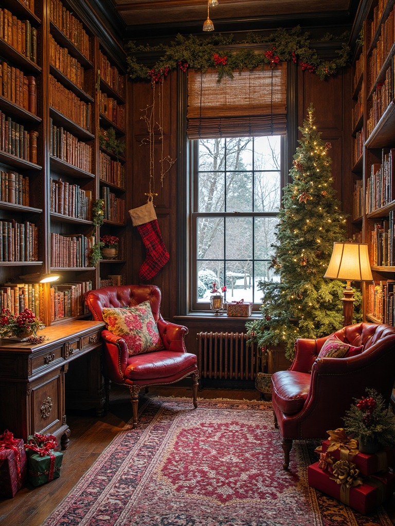 Christmas Library - Christmas Library interior design inspiration
