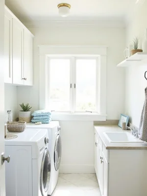 Coastal Laundry Room Design