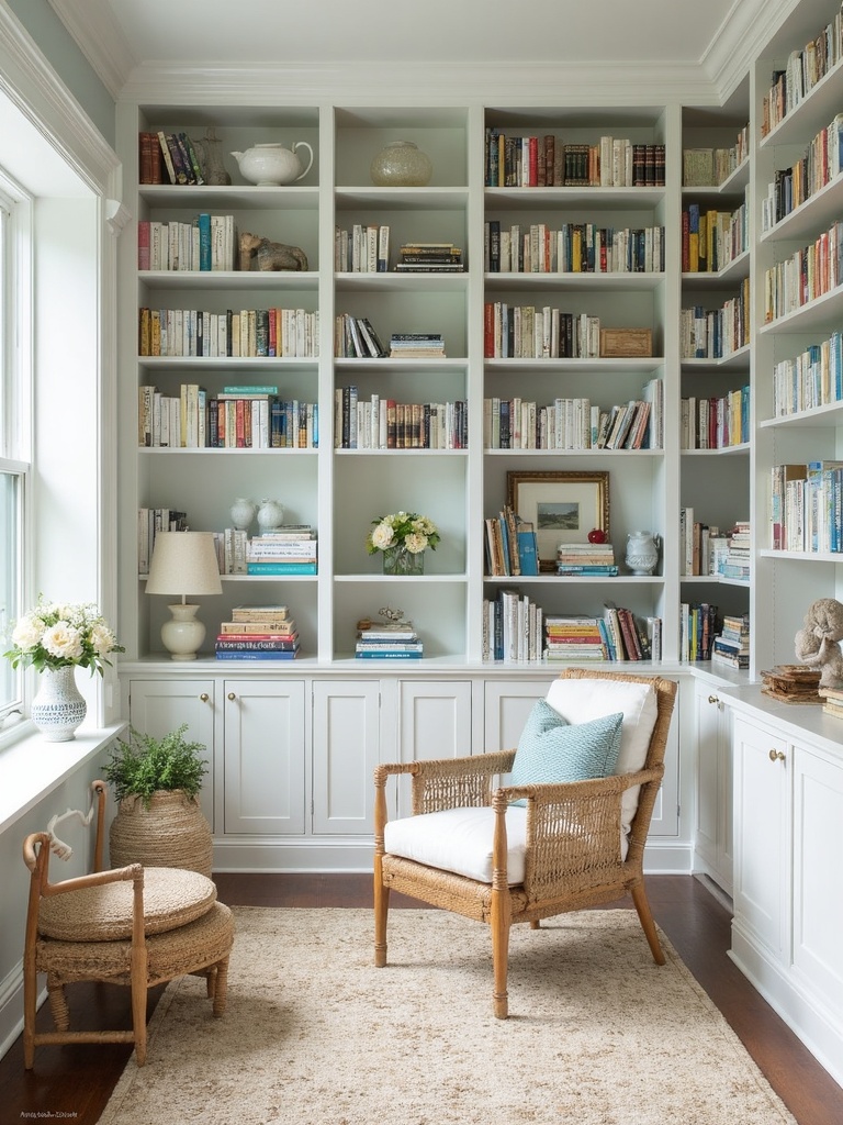 Coastal Library - Coastal Library interior design inspiration