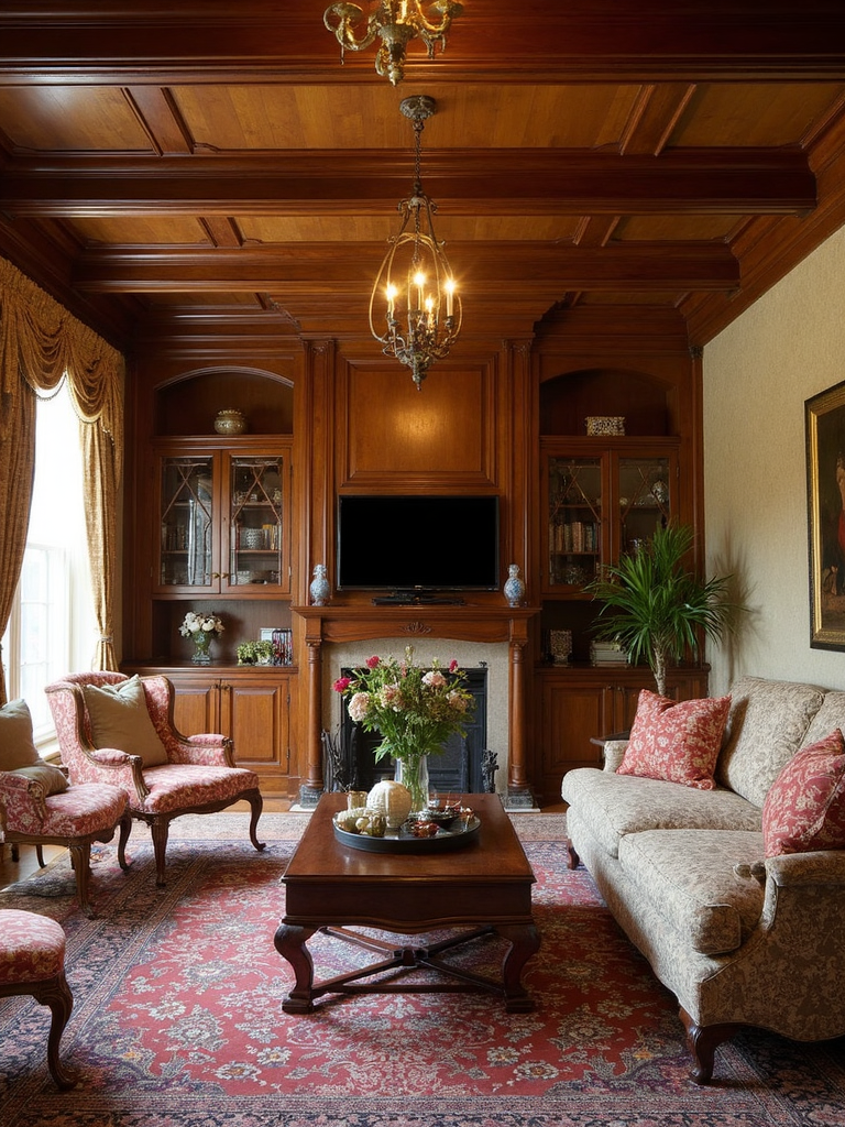 Colonial Living Room featuring symmetrical, traditional, classic - interior design ideas and inspiration