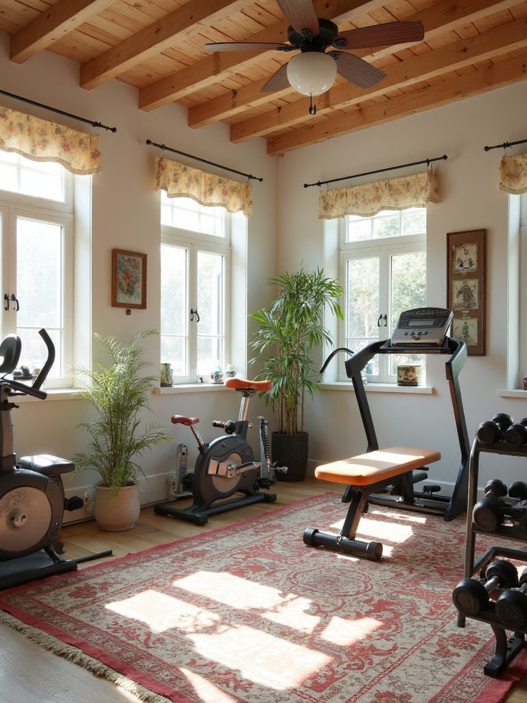 Cottage Home Gym - Cottage Home Gym interior design inspiration