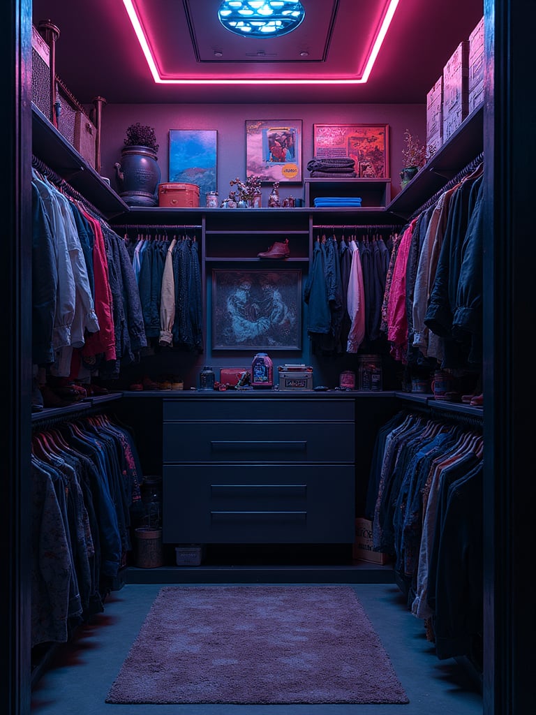 Cyberpunk Closet - Cyberpunk Closet interior design inspiration
