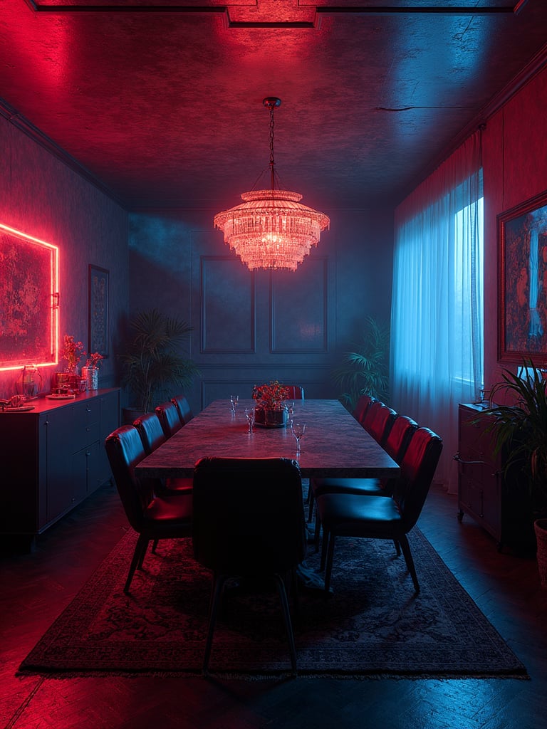 Cyberpunk Dining Room - Cyberpunk Dining Room interior design inspiration