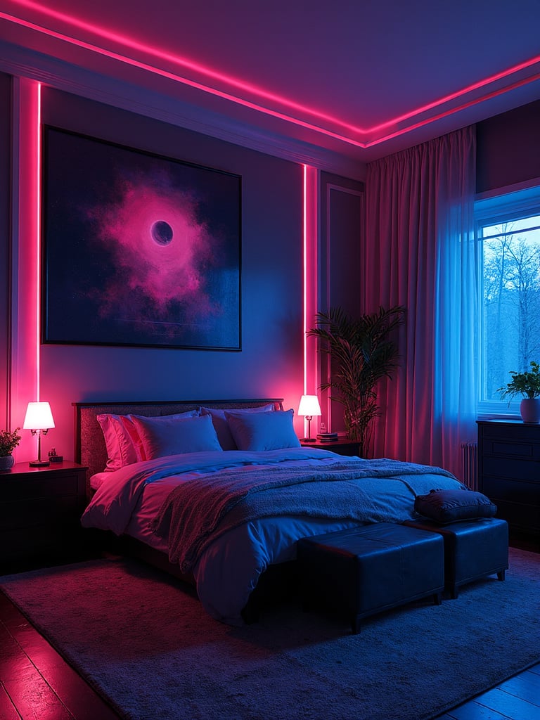 Cyberpunk Guest Bedroom - Cyberpunk Guest Bedroom interior design inspiration