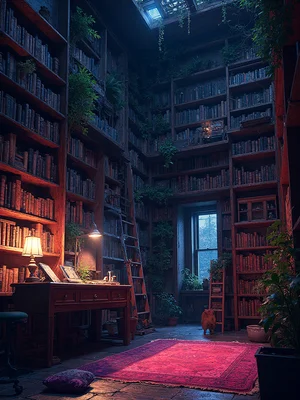 Cyberpunk Library Design