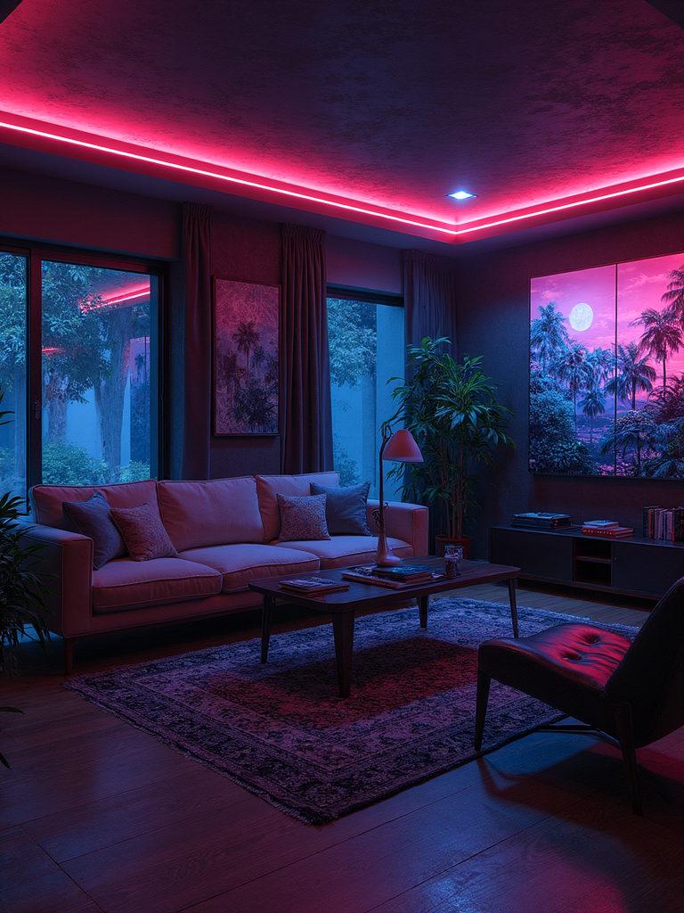 Cyberpunk Living Room - Cyberpunk Living Room interior design inspiration