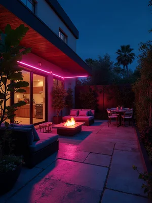Cyberpunk Outdoor Patio Design